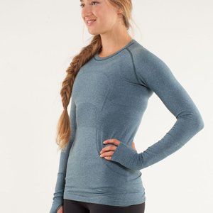 Swiftly Tech Long Sleeve- Heathered Alberta Lake